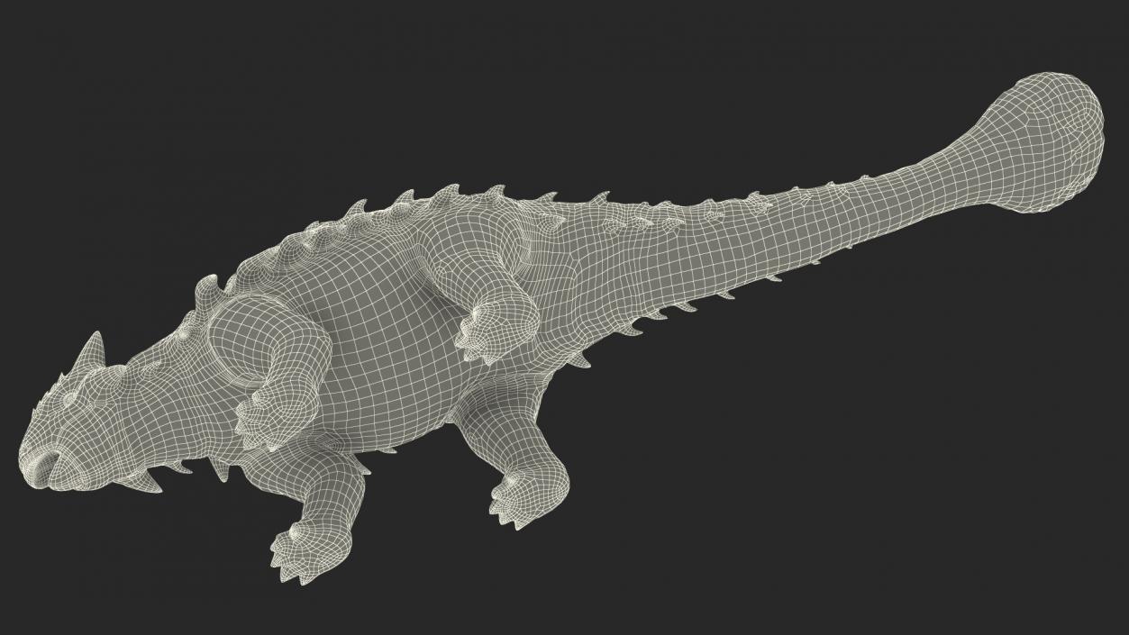 3D model Ankylosaurus from Desert Habitats Rigged