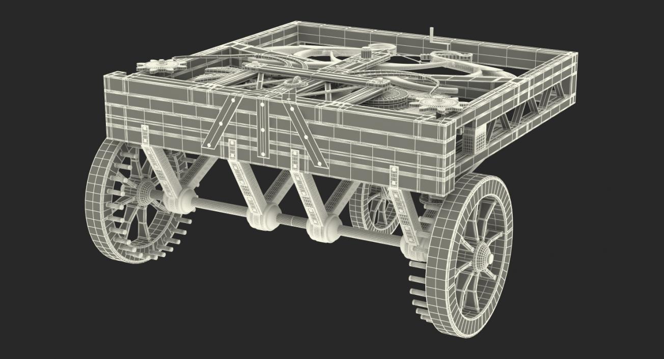 3D model Leonardo Da Vinci Automobile Rigged