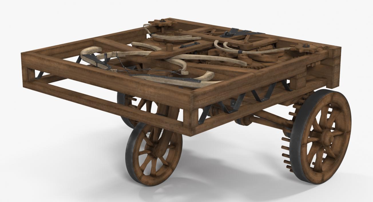 3D model Leonardo Da Vinci Automobile Rigged