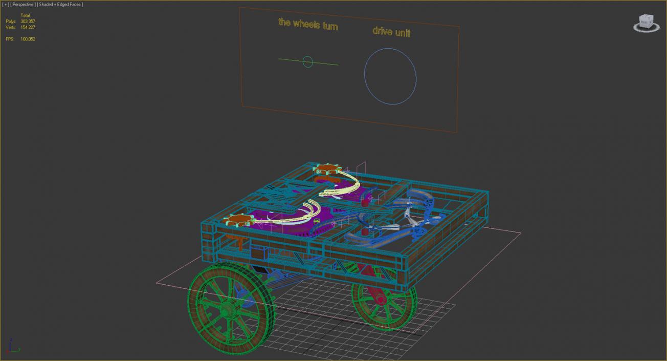 3D model Leonardo Da Vinci Automobile Rigged