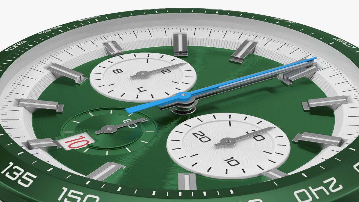 Dial Green Watch Open Strap 3D