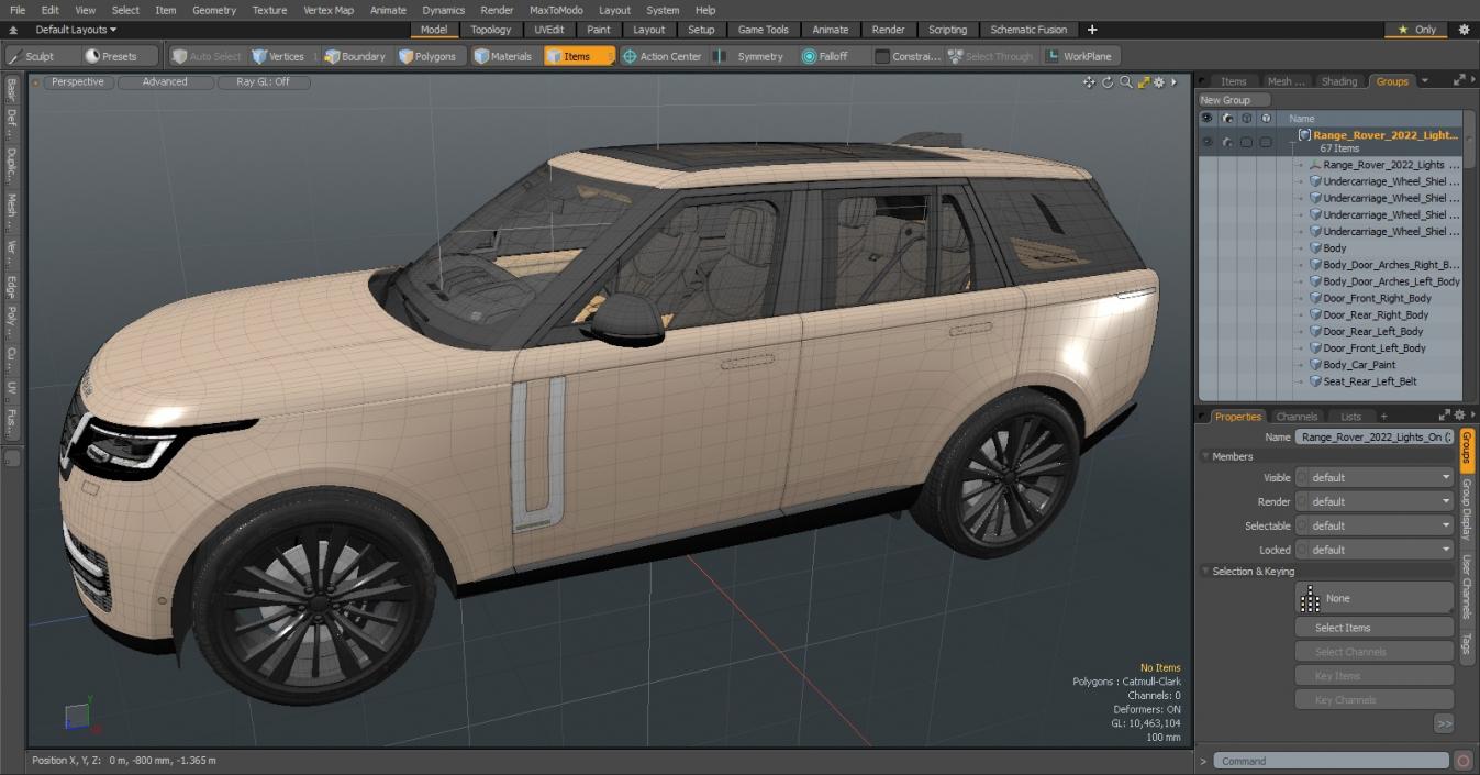 3D Range Rover 2022 Lights On