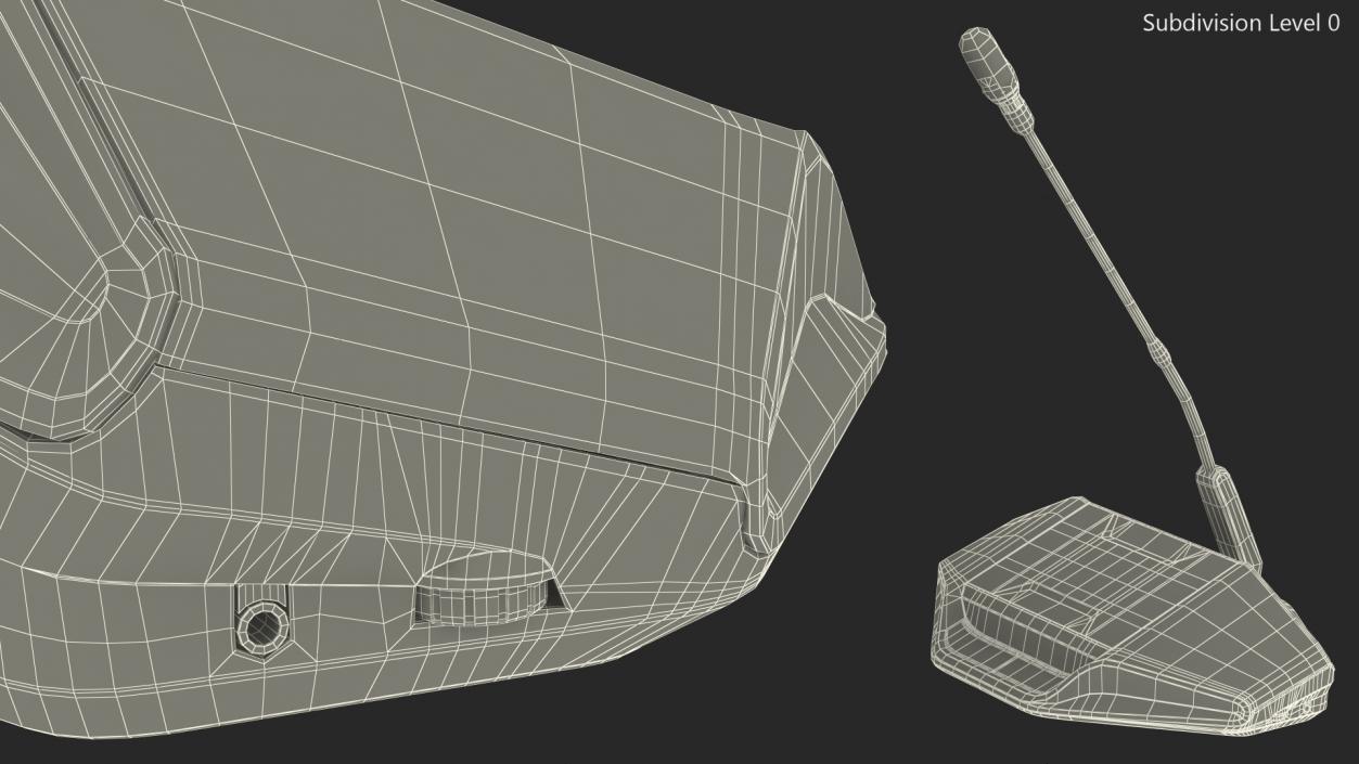 3D model Bosch Dicentis Discussion Device with Language Selector