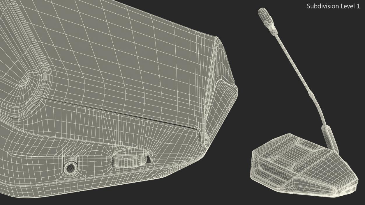 3D model Bosch Dicentis Discussion Device with Language Selector