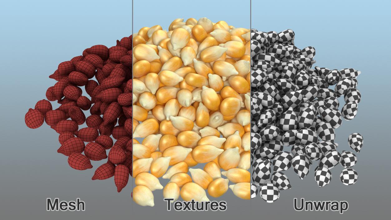 3D model Corn Seeds Pile