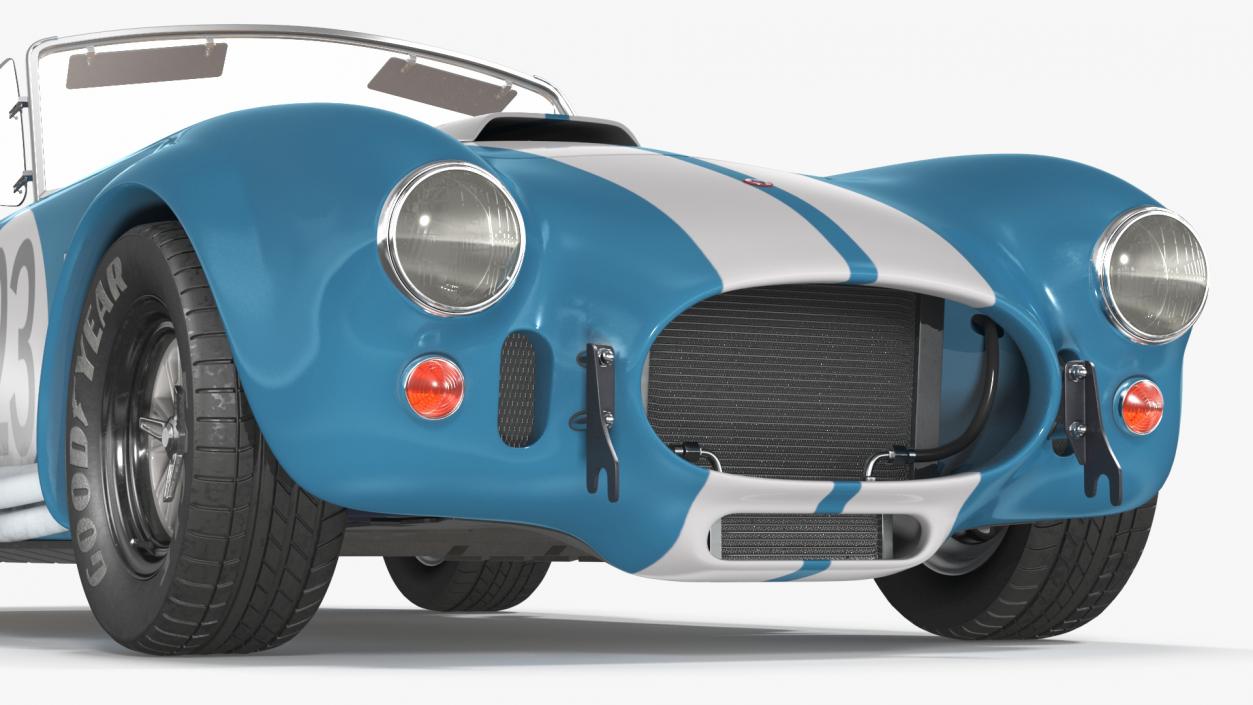 Shelby Cobra 1965 Blue Yellow 3D model