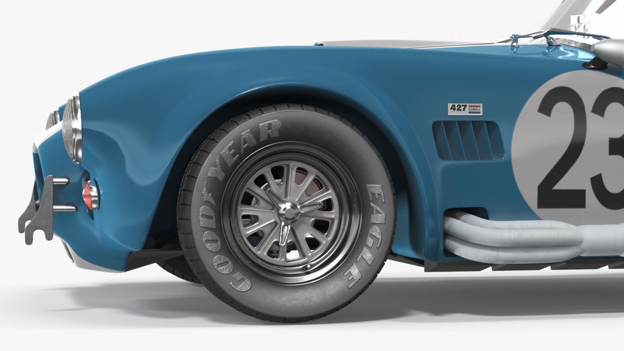 Shelby Cobra 1965 Blue Yellow 3D model