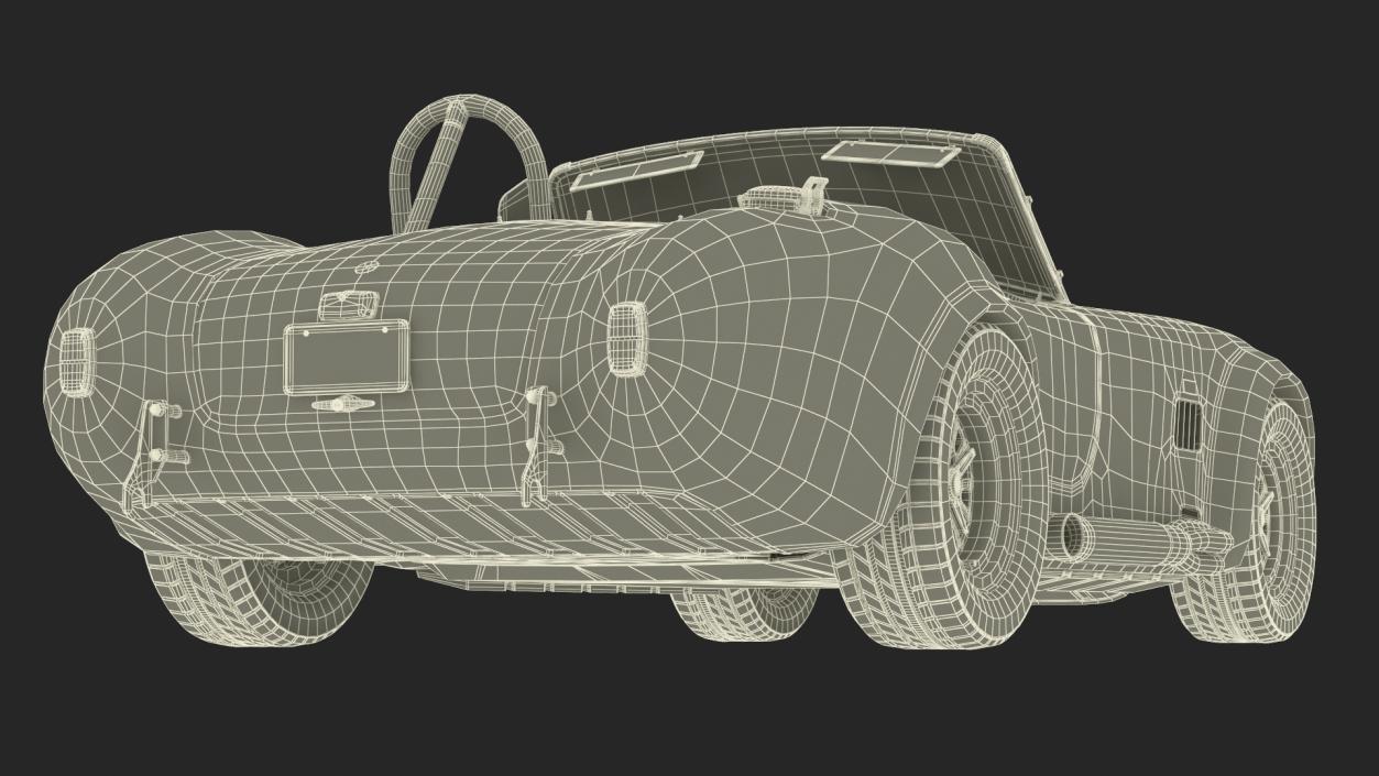 Shelby Cobra 1965 Blue Yellow 3D model