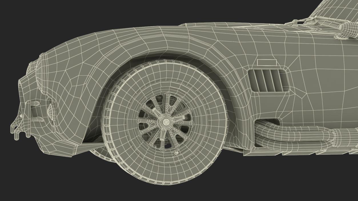 Shelby Cobra 1965 Blue Yellow 3D model