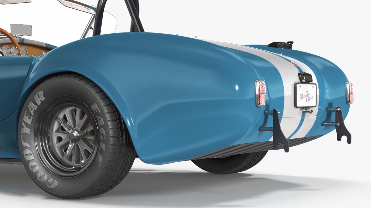 Shelby Cobra 1965 Blue Yellow 3D model