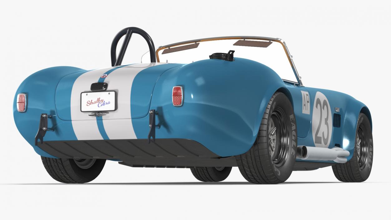 Shelby Cobra 1965 Blue Yellow 3D model