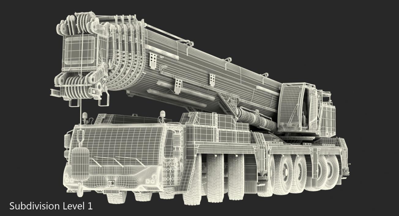 3D model Mobile Crane Liebherr LTM 1450 81 Rigged