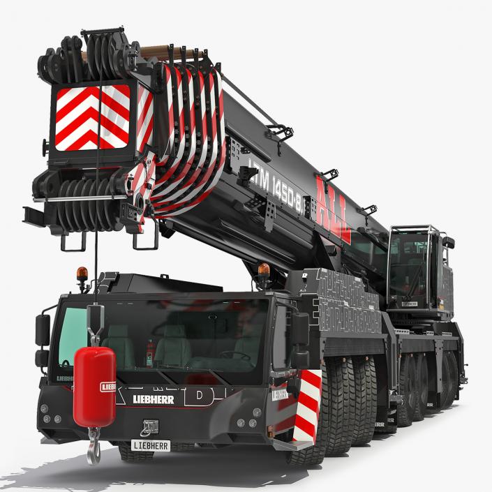 3D model Mobile Crane Liebherr LTM 1450 81 Rigged