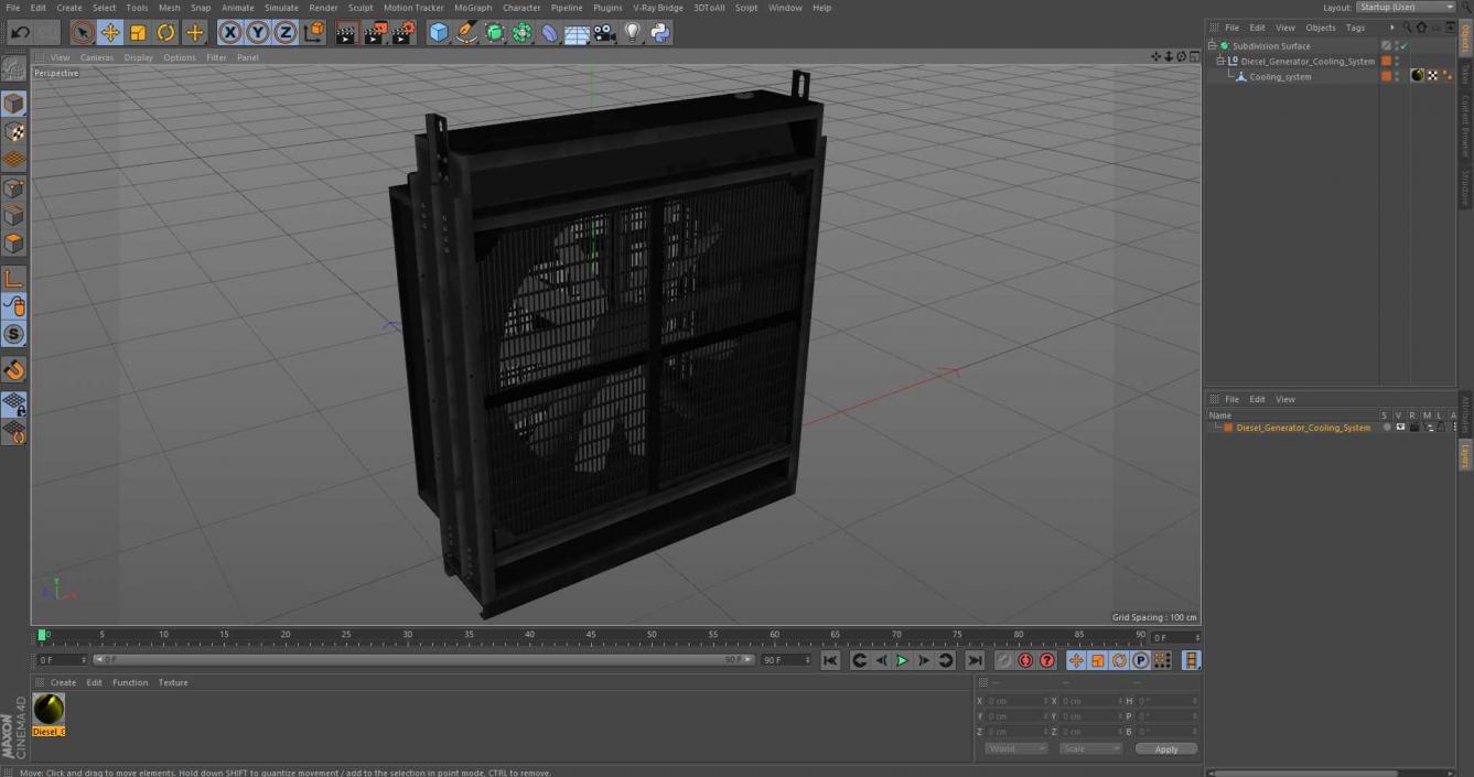 3D Diesel Generator Cooling System 2 model