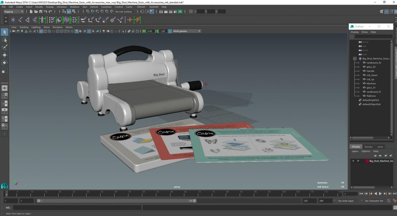 3D model Big Shot Machine Sizzix with Accessories