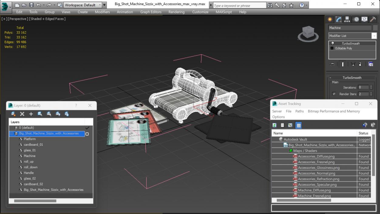 3D model Big Shot Machine Sizzix with Accessories