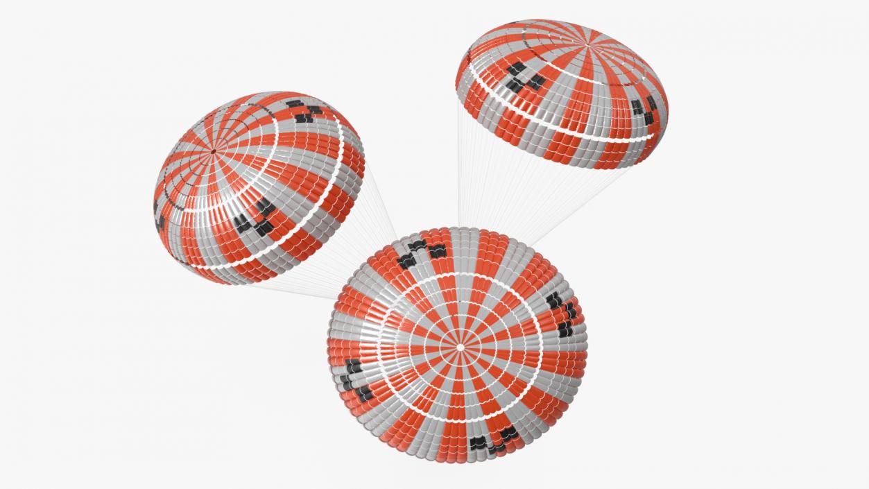 3D Capsule Triple Parachute Orange