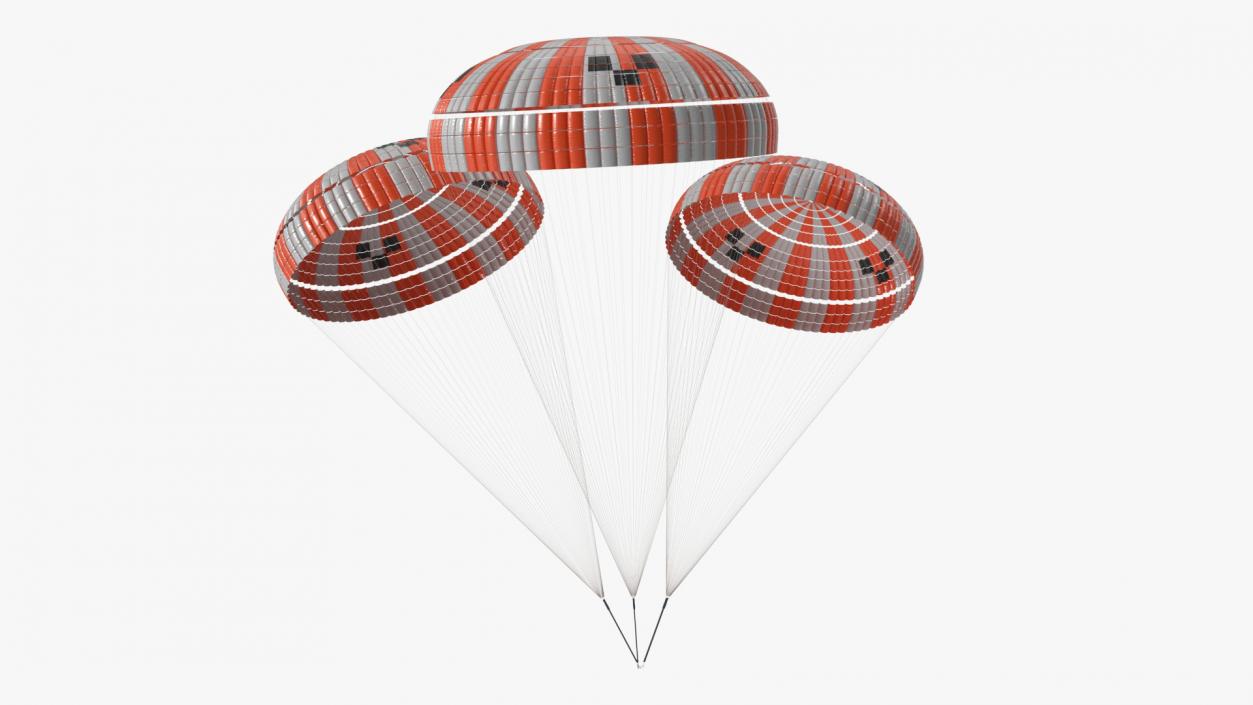 3D Capsule Triple Parachute Orange