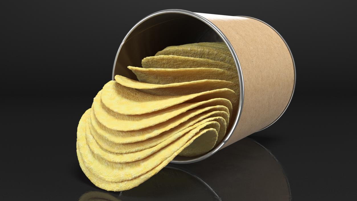 Small Potato Chips Paper Tube 3D model