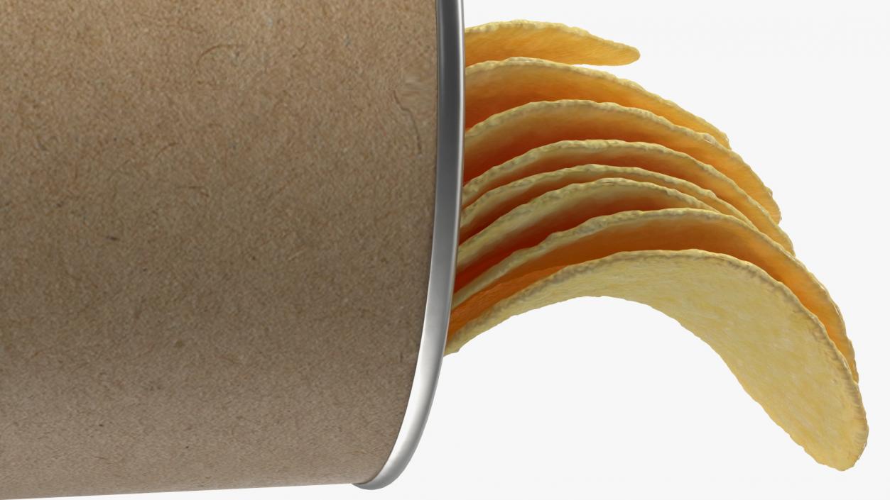 Small Potato Chips Paper Tube 3D model