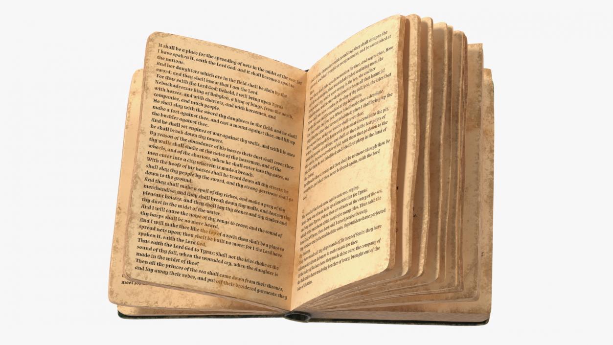 3D model Old Open Books Collection