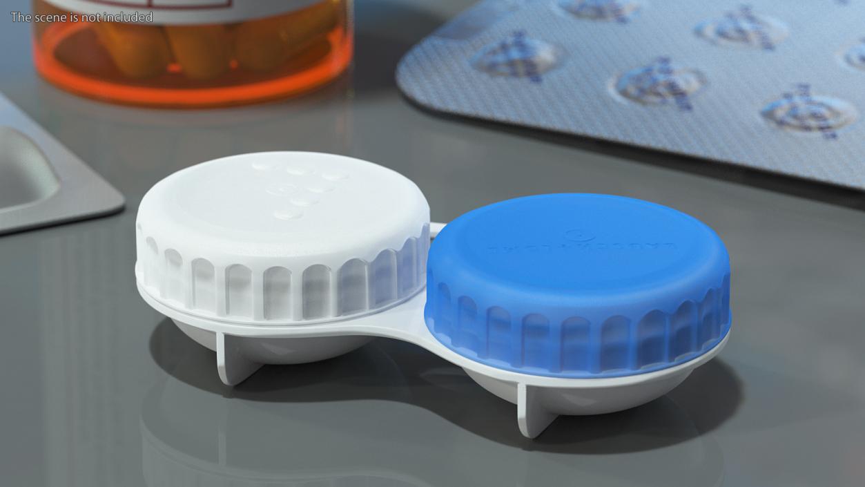 3D Bausch and Lomb Contact Lens Case model