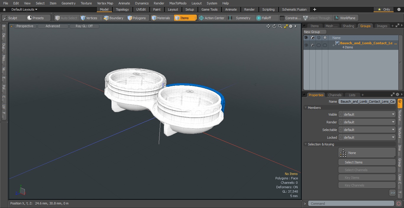 3D Bausch and Lomb Contact Lens Case model