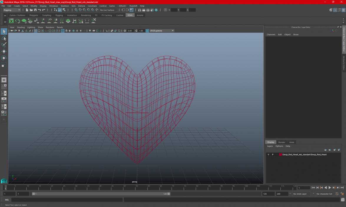 3D model Emoji Red Heart