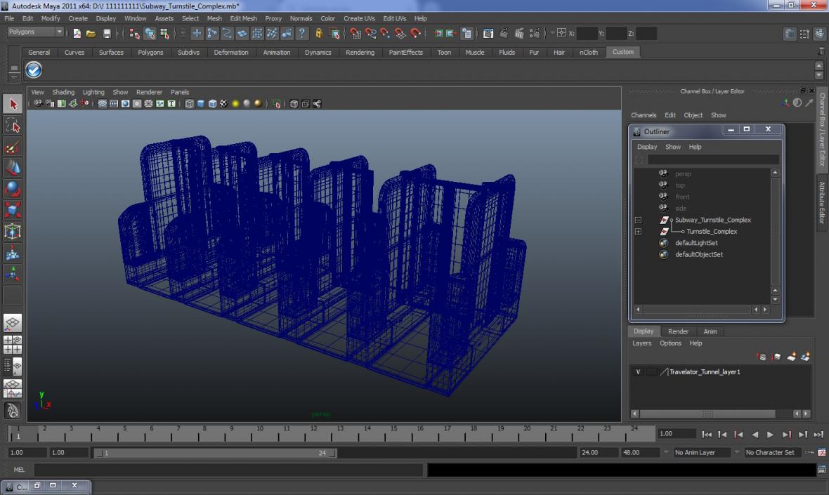 Subway Turnstile Complex 3D model