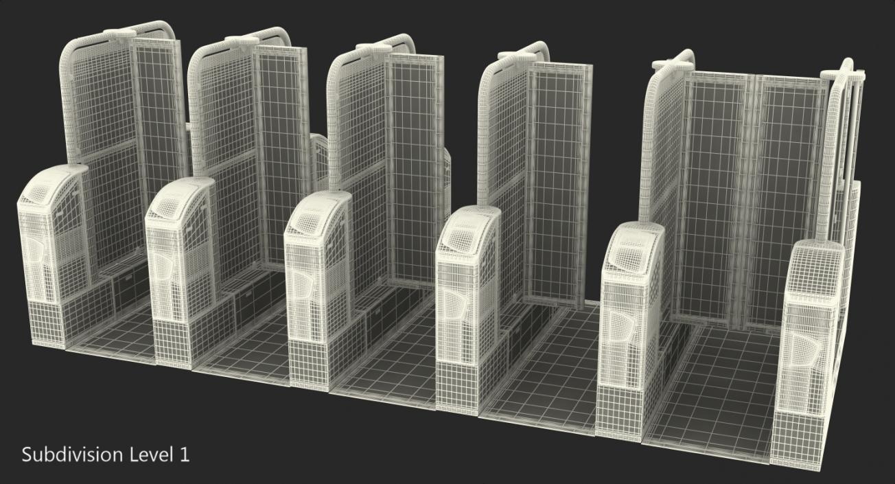 Subway Turnstile Complex 3D model