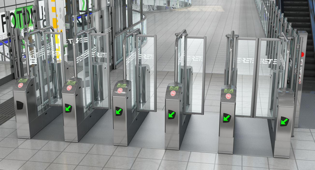 Subway Turnstile Complex 3D model