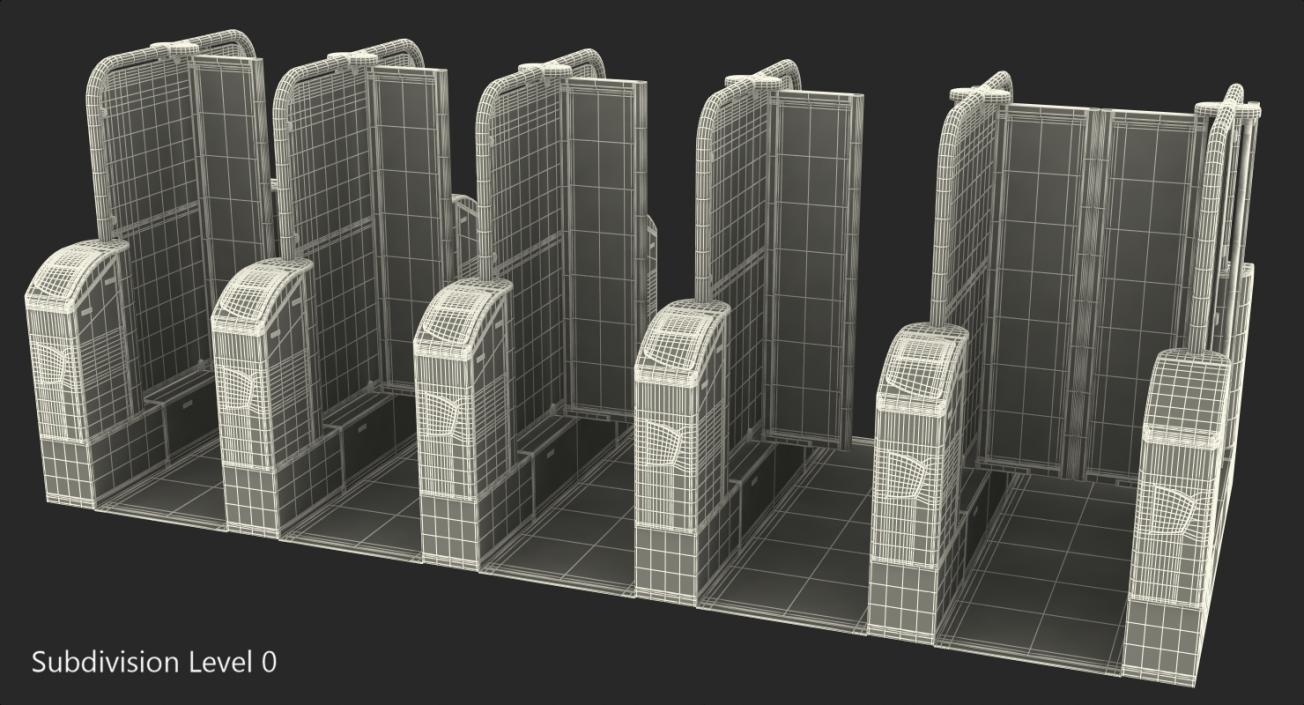 Subway Turnstile Complex 3D model