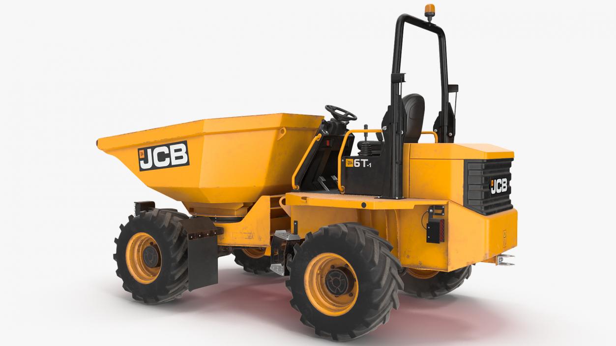 3D JCB 6T-1 Site Dumper Dirty Rigged model