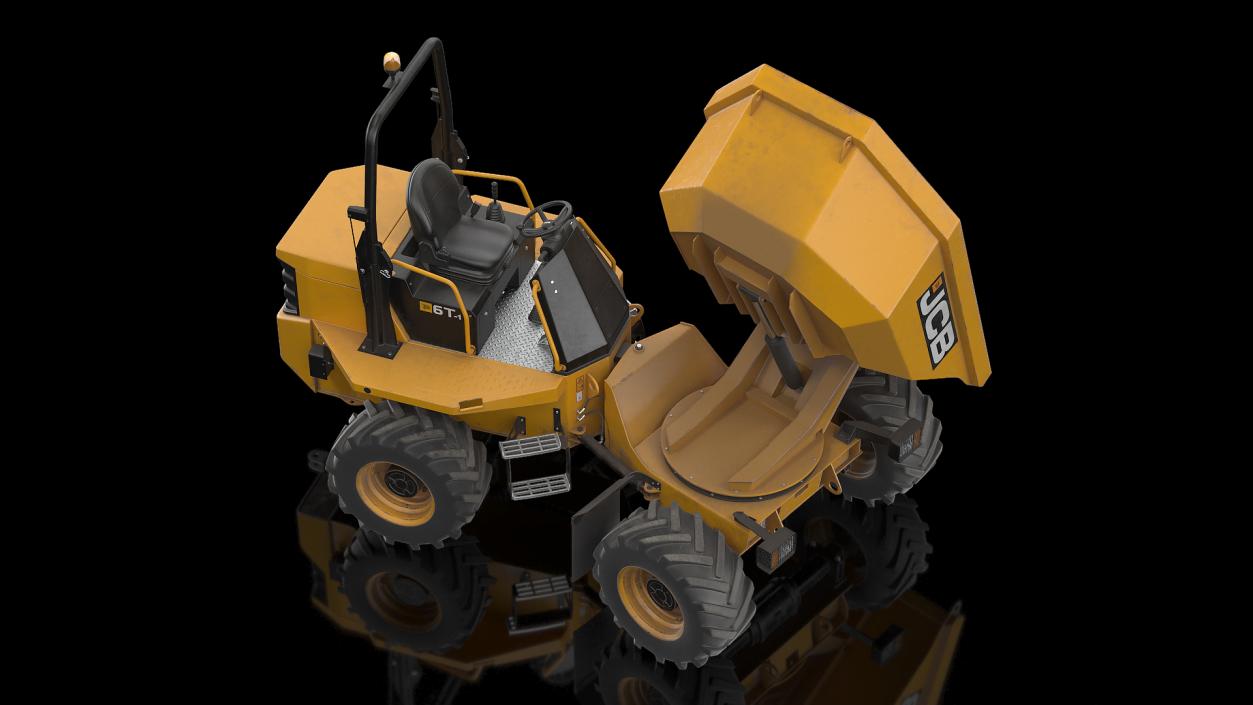 3D JCB 6T-1 Site Dumper Dirty Rigged model