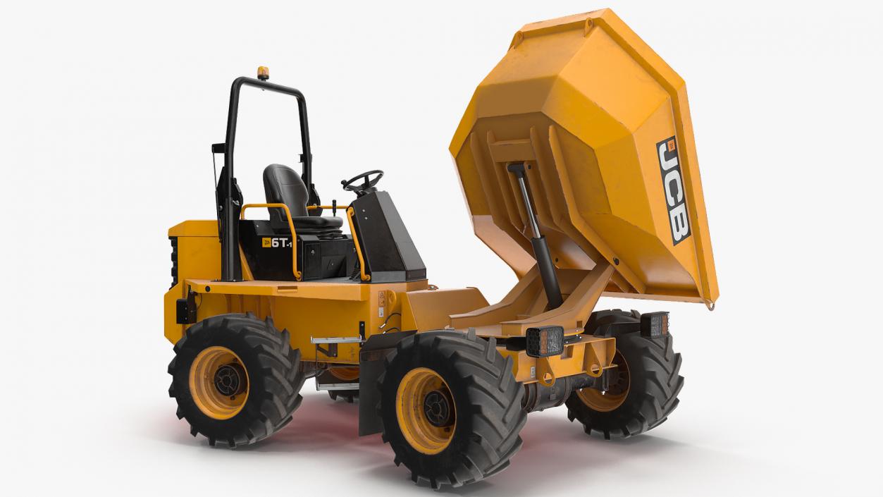 3D JCB 6T-1 Site Dumper Dirty Rigged model