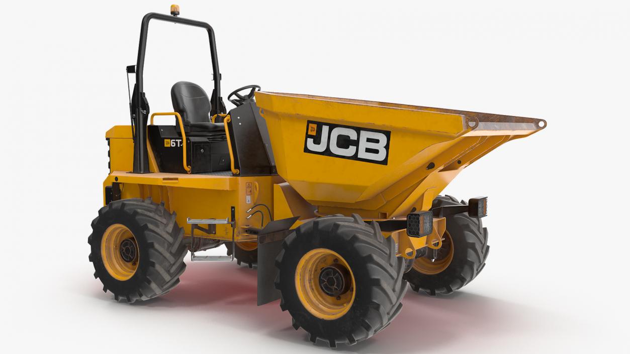 3D JCB 6T-1 Site Dumper Dirty Rigged model