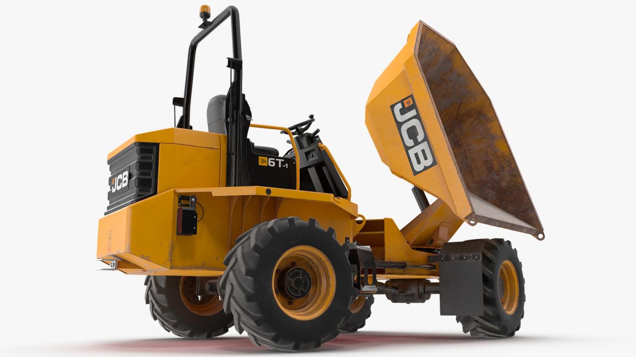 3D JCB 6T-1 Site Dumper Dirty Rigged model