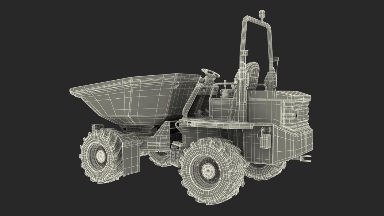 3D JCB 6T-1 Site Dumper Dirty Rigged model