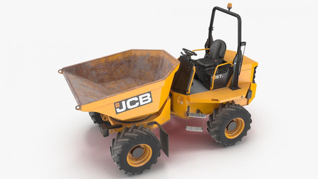 3D JCB 6T-1 Site Dumper Dirty Rigged model