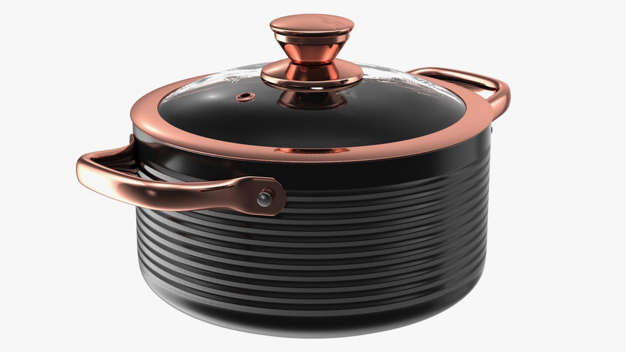 3D model Tower Cooking Pot with Lid Set