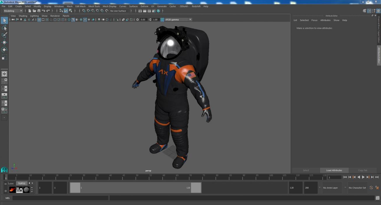 3D NASA Axiom Spacesuit Empty