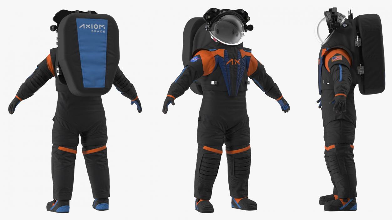 3D NASA Axiom Spacesuit Empty