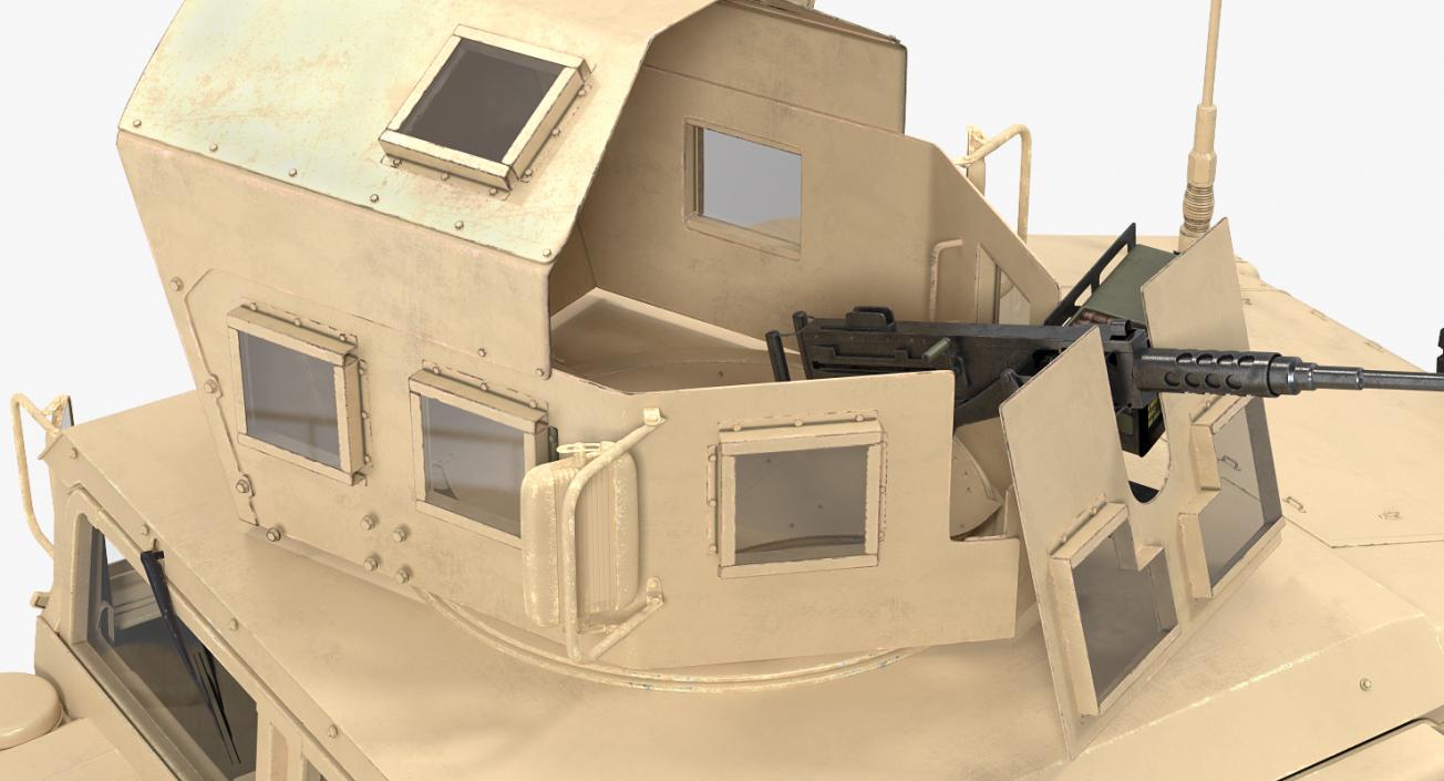 3D model Humvee M1151 Enhanced Armament Carrier Desert