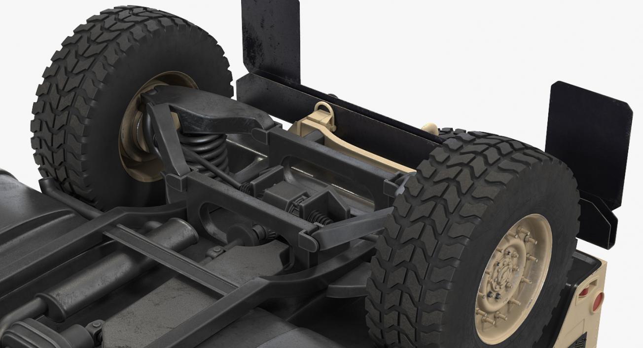 3D model Humvee M1151 Enhanced Armament Carrier Desert