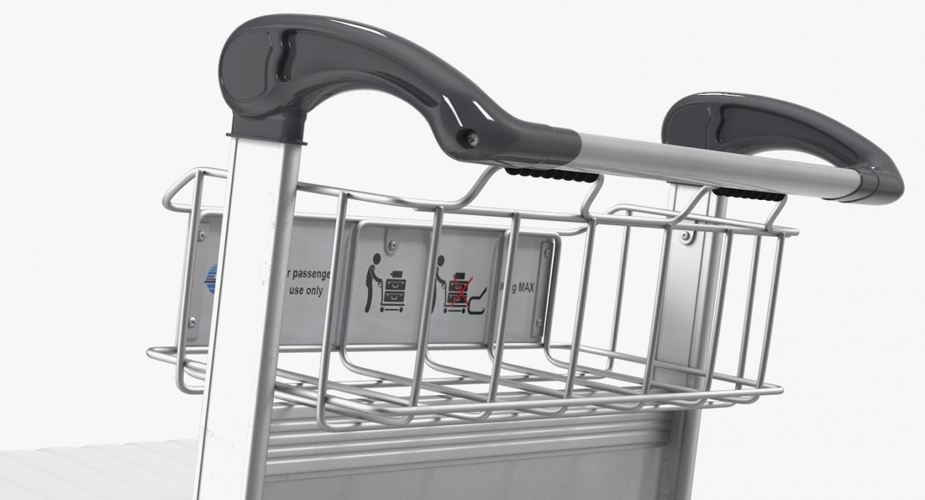 3D model Airport Trolley with Suitcases