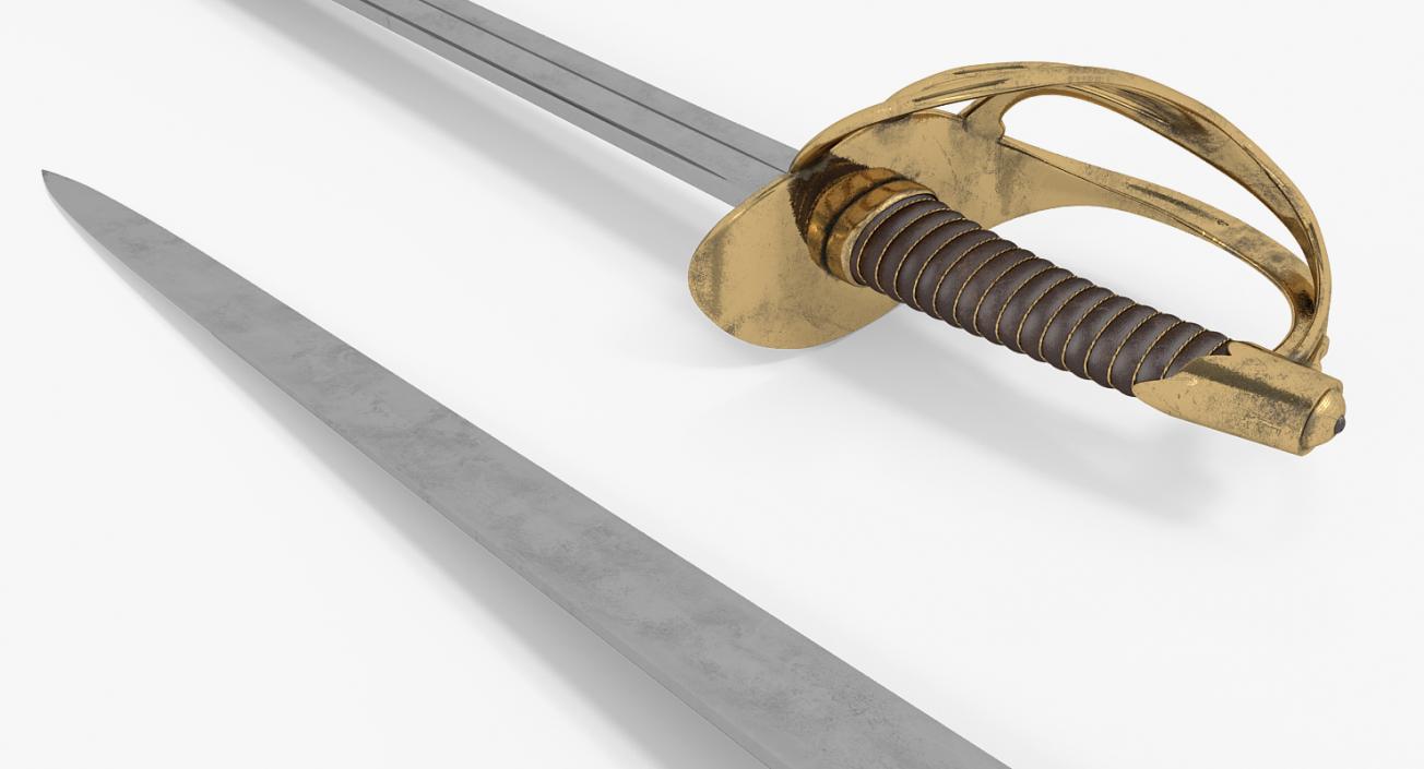 3D American Cavalry Officers Sword