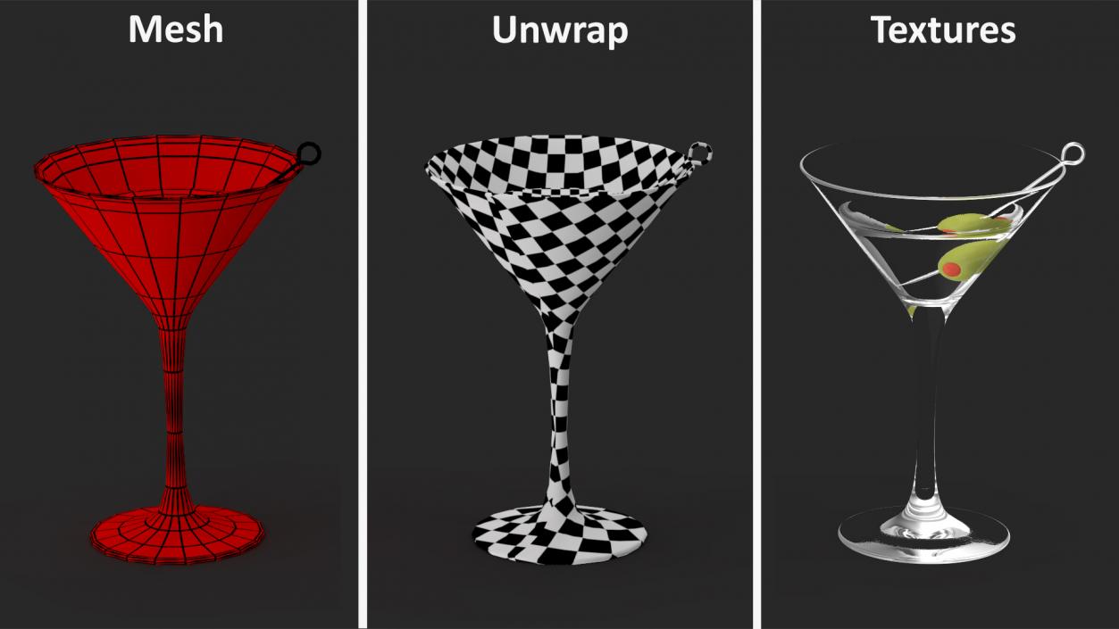 3D model Cocktail Glass of Martini