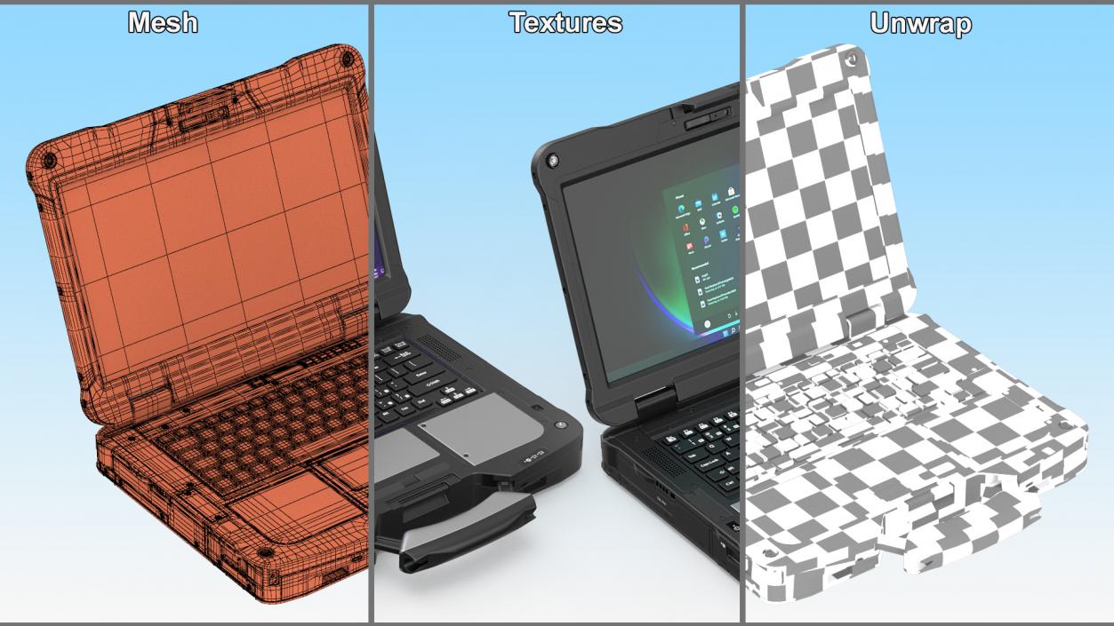 3D Durable Shockproof Laptops