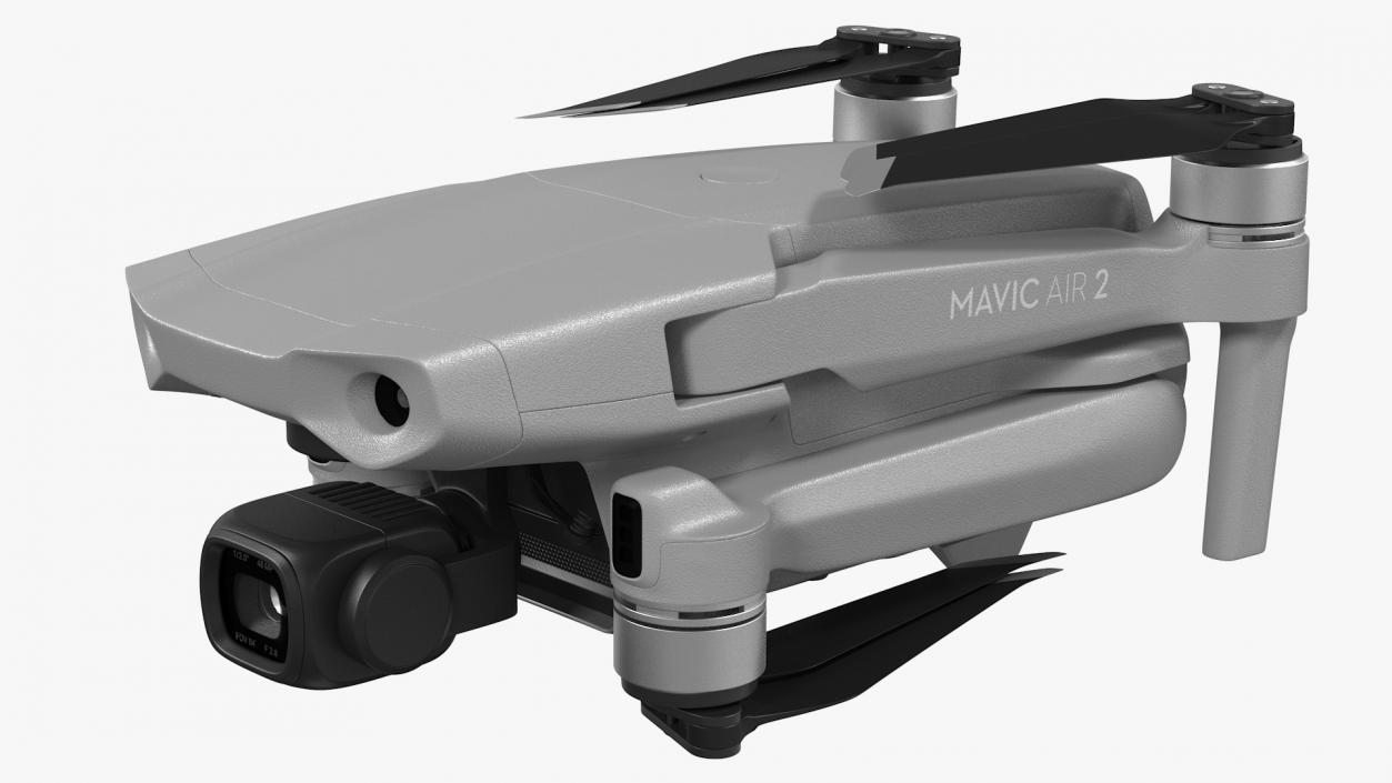 DJI Mavic Air2 Drone Quadcopter UAV with Camera Rigged 3D model