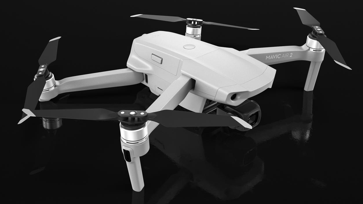 DJI Mavic Air2 Drone Quadcopter UAV with Camera Rigged 3D model